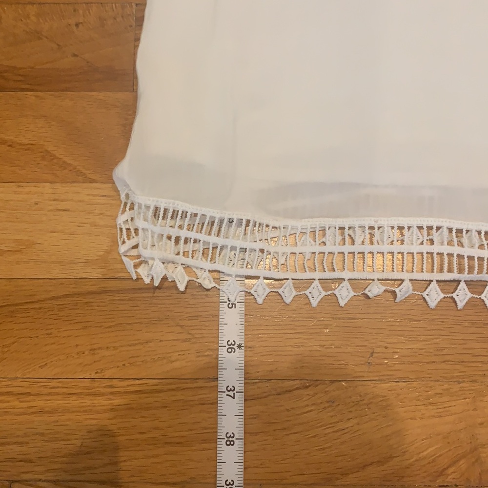 Cream, shift dress with lattice cut out details - Picture 5 of 9